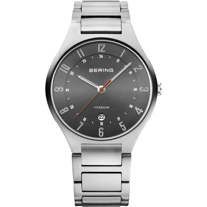 BERING Titanium mit grau Zifferblatt