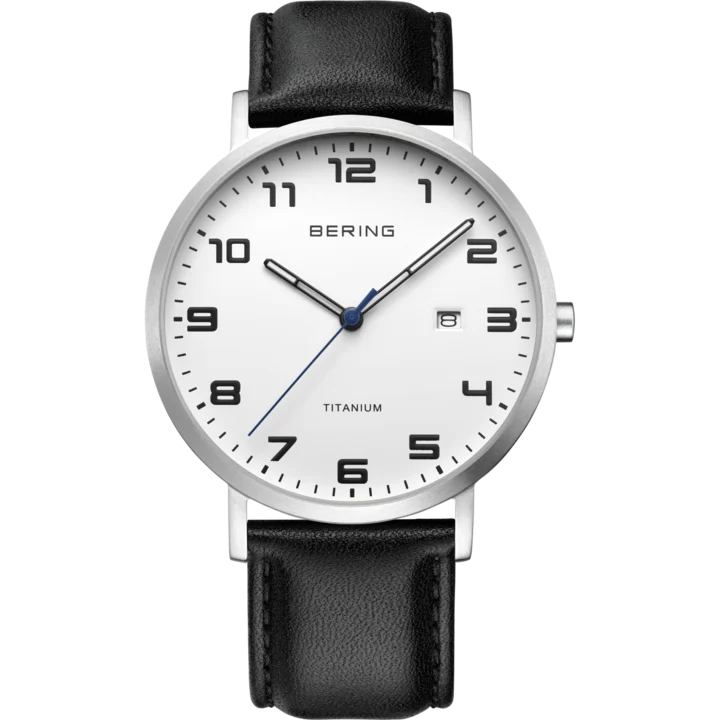 BERING Titanium mit weiß Zifferblatt