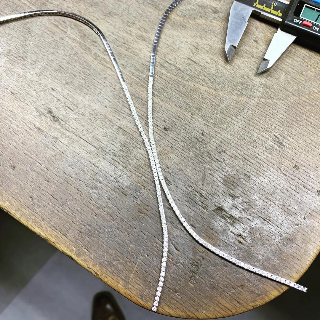 Verlängerung eines Colliers: Ansicht von oben