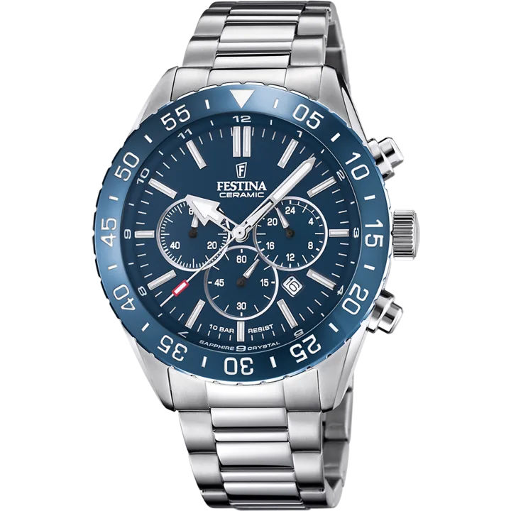 Festina Keramik mit blau Zifferblatt