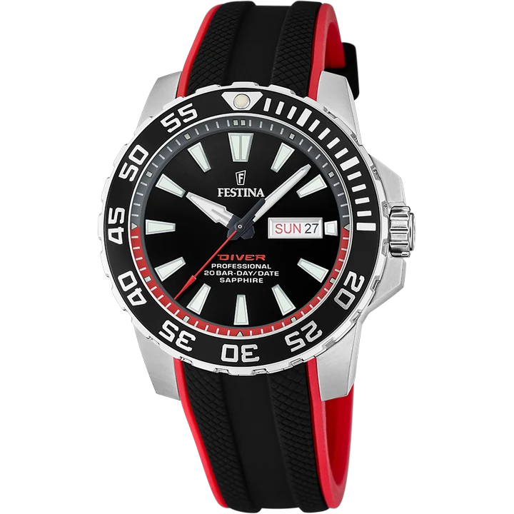 Festina Herrenuhr mit schwarz Zifferblatt