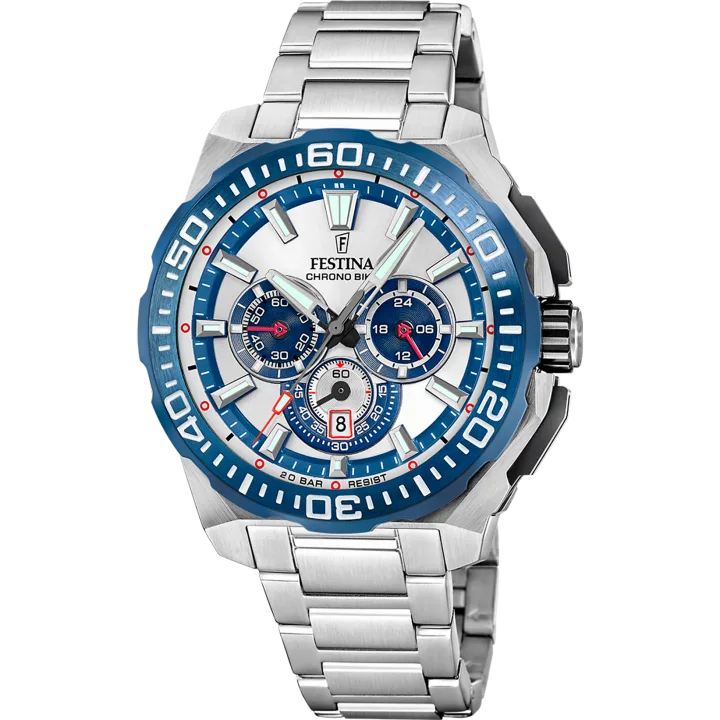 Festina Chrono Bike mit silber Zifferblatt