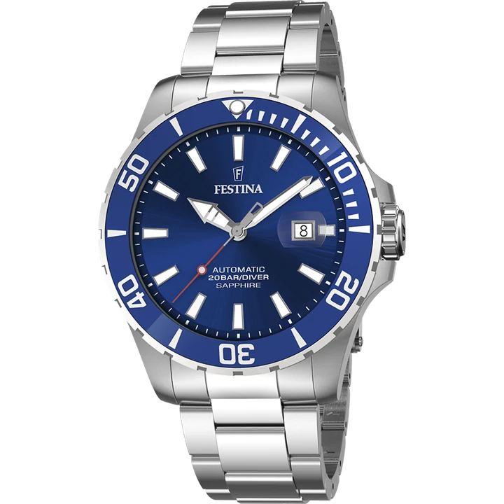 Festina Automatik mit blau Zifferblatt