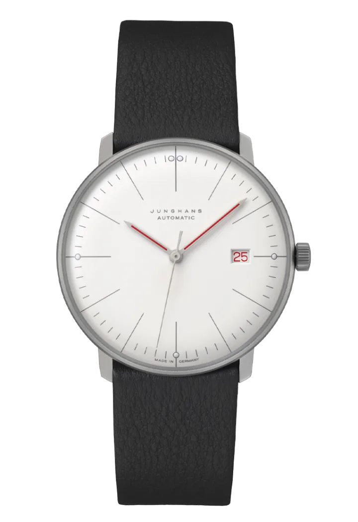 Junghans max bill Automatic Bauhaus mit weiß Zifferblatt
