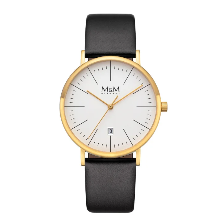 M&M Uhr Basic Line 40 mit silber Zifferblatt
